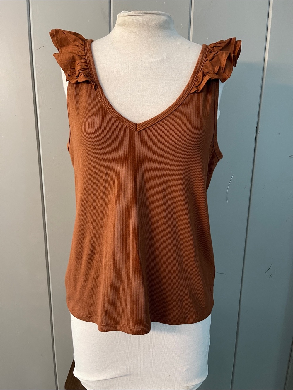 NWT Old NavyTank Top Brown Minimalist Boho Festival Coastal Cowgirl Western